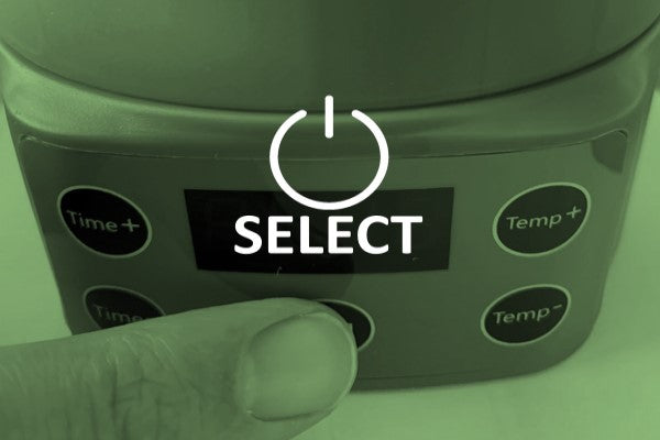 Plug machine in the Nebula boost and select power button. Set time and temperature to start.